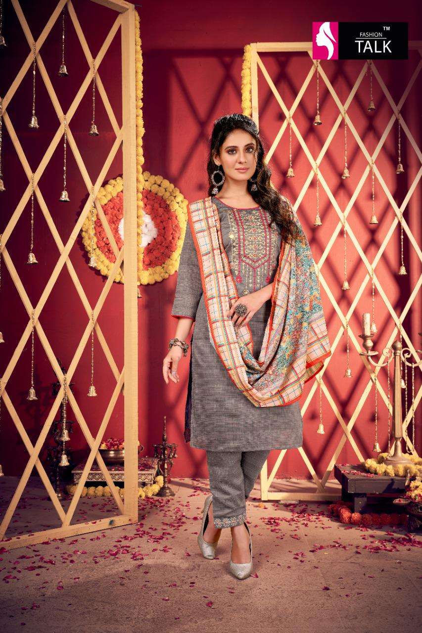 Crystal Vol 1 By Fashion Talk Heavy Silk Lining With Embroidery Work And Handwork Readymade Suit Catalog