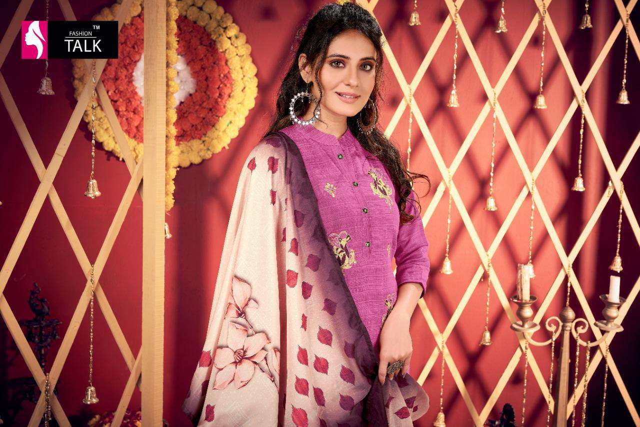 Crystal Vol 1 By Fashion Talk Heavy Silk Lining With Embroidery Work And Handwork Readymade Suit Catalog