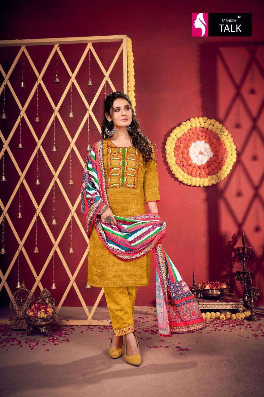 Crystal Vol 1 By Fashion Talk Heavy Silk Lining With Embroidery Work And Handwork Readymade Suit Catalog