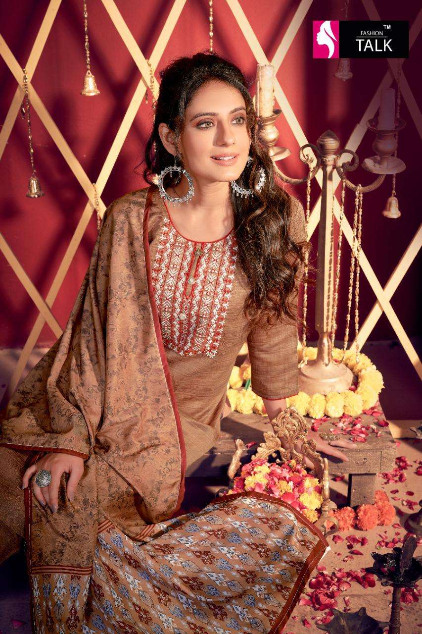 Crystal Vol 1 By Fashion Talk Heavy Silk Lining With Embroidery Work And Handwork Readymade Suit Catalog