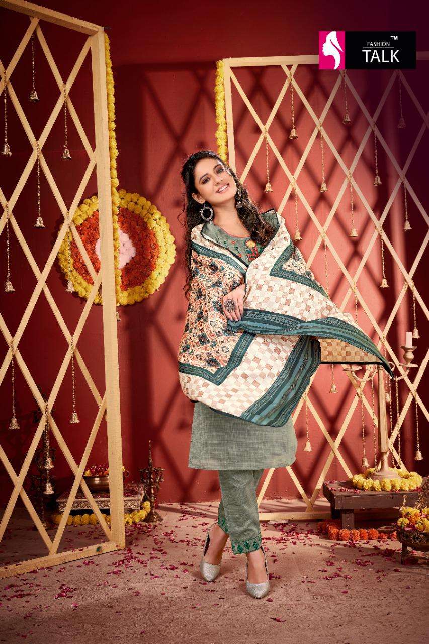 Crystal Vol 1 By Fashion Talk Heavy Silk Lining With Embroidery Work And Handwork Readymade Suit Catalog