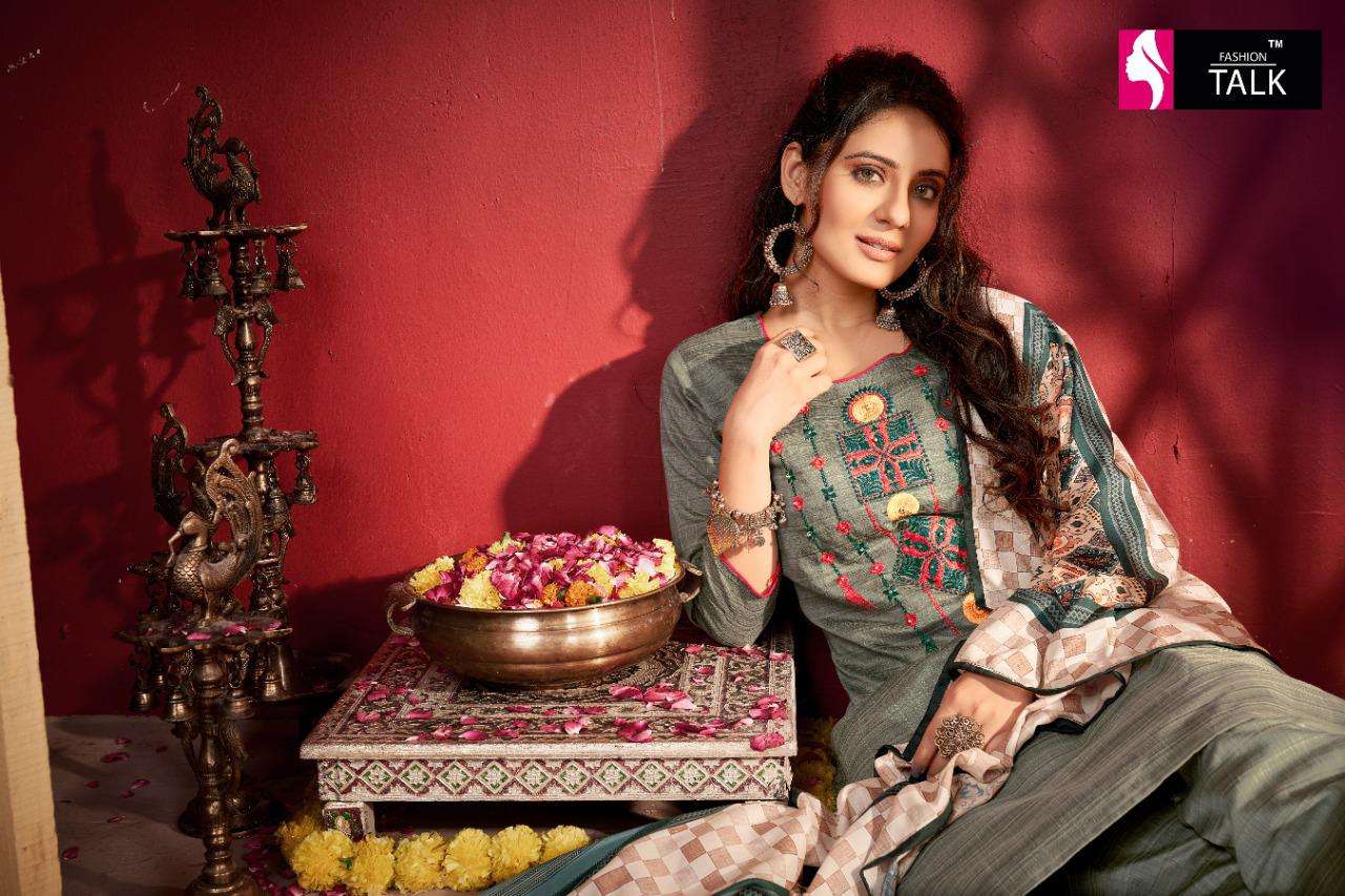 Crystal Vol 1 By Fashion Talk Heavy Silk Lining With Embroidery Work And Handwork Readymade Suit Catalog