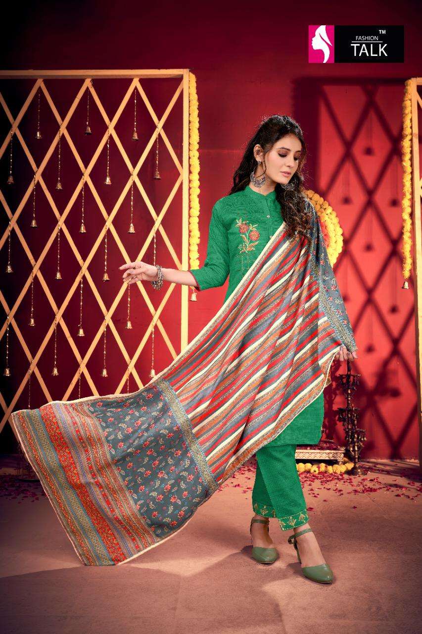 Crystal Vol 1 By Fashion Talk Heavy Silk Lining With Embroidery Work And Handwork Readymade Suit Catalog
