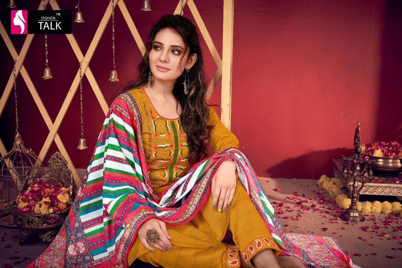 Crystal Vol 1 By Fashion Talk Heavy Silk Lining With Embroidery Work And Handwork Readymade Suit Catalog