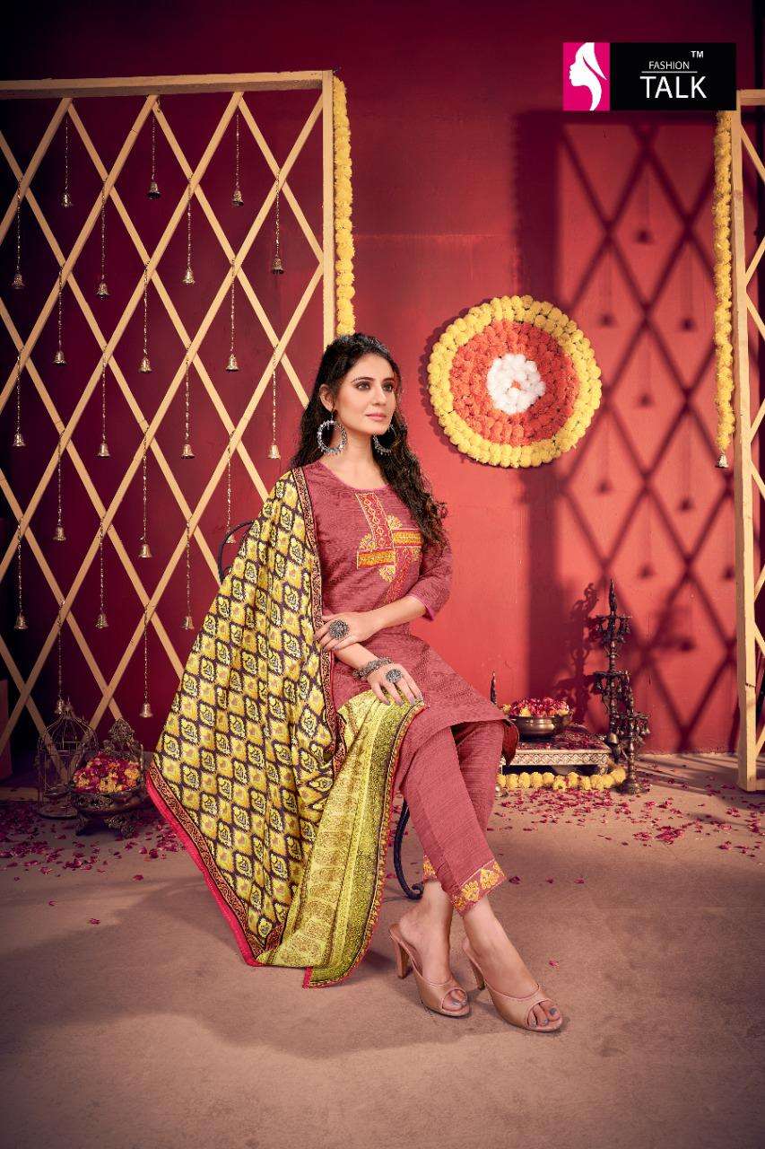 Crystal Vol 1 By Fashion Talk Heavy Silk Lining With Embroidery Work And Handwork Readymade Suit Catalog