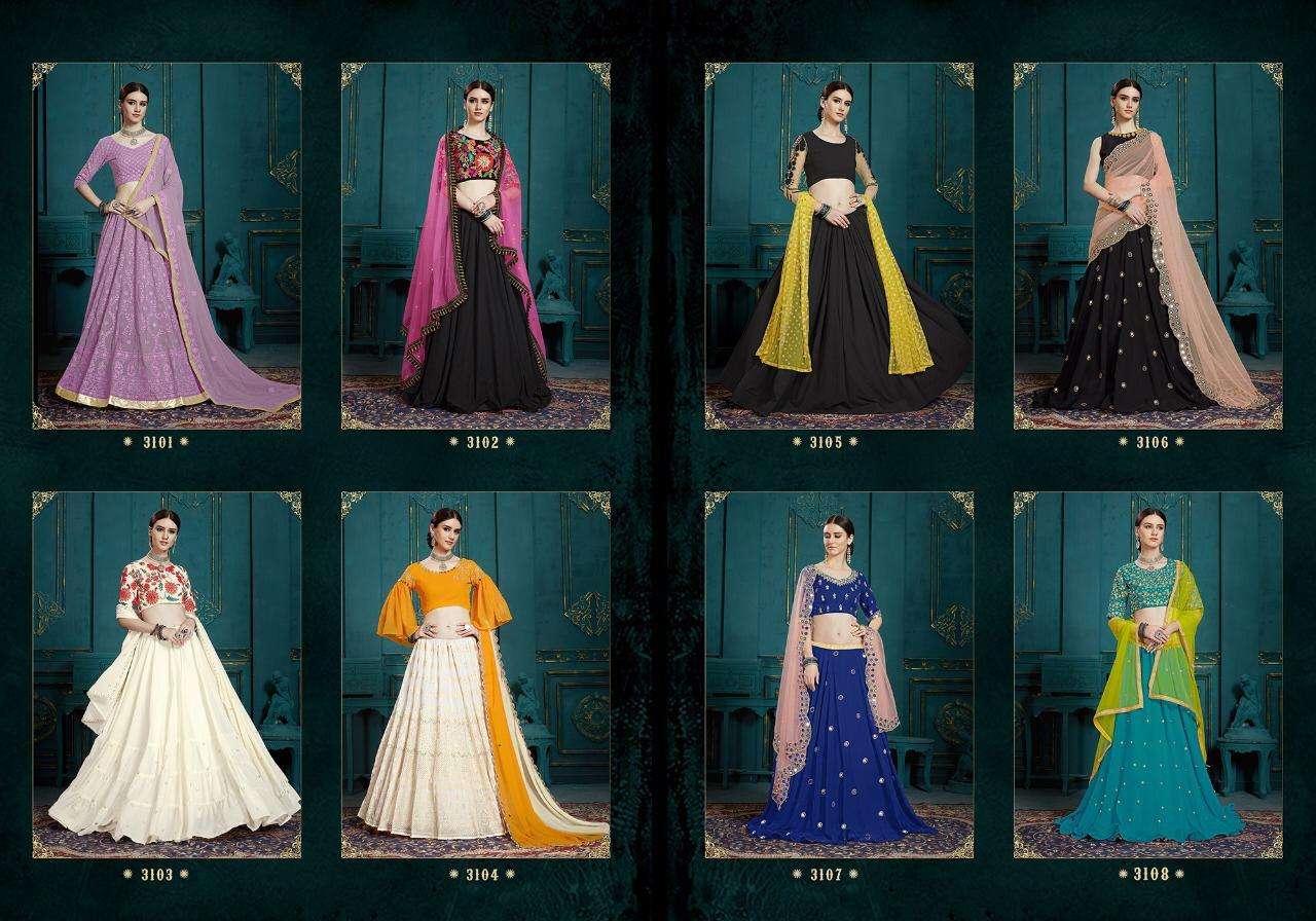 Euphoria Vol 3 By Arya Georgette Classy Look Fancy Lehenga