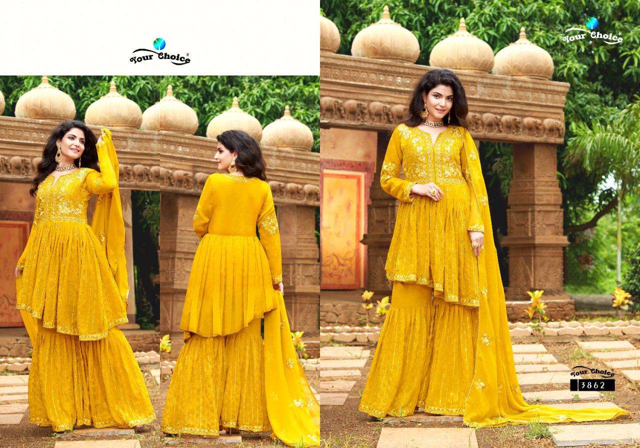 Fashion Zone By Your Choice Georgette Work Peplon Salwar Kameez