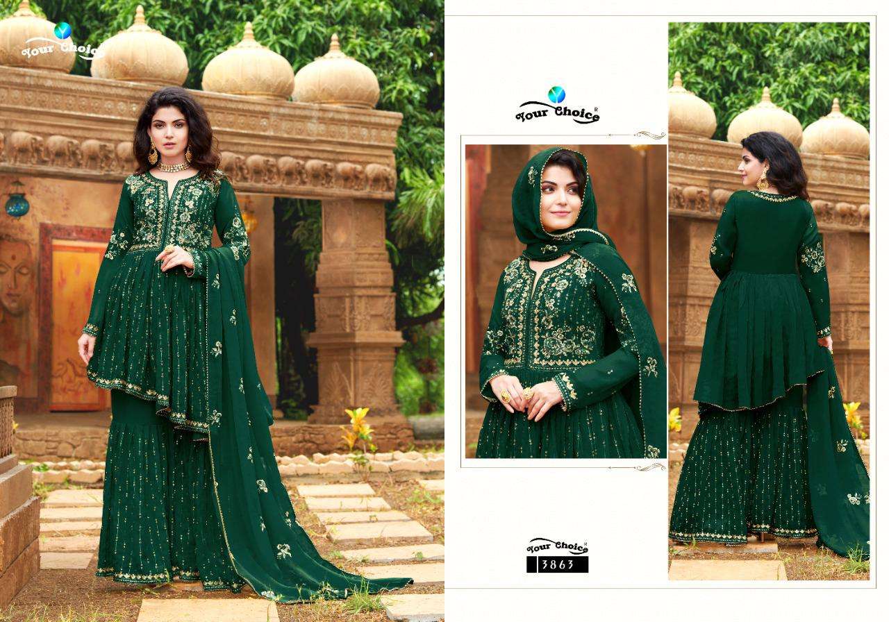 Fashion Zone By Your Choice Georgette Work Peplon Salwar Kameez