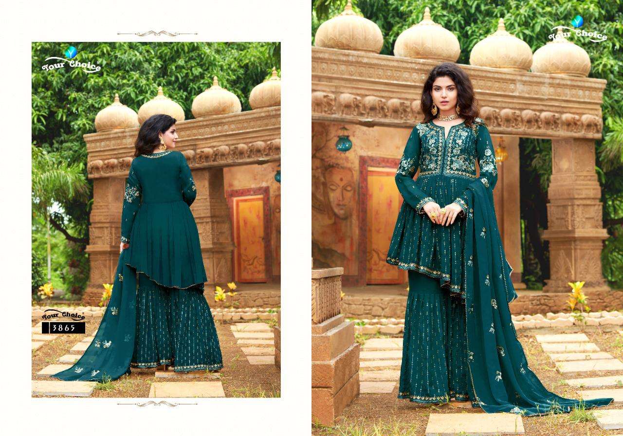 Fashion Zone By Your Choice Georgette Work Peplon Salwar Kameez