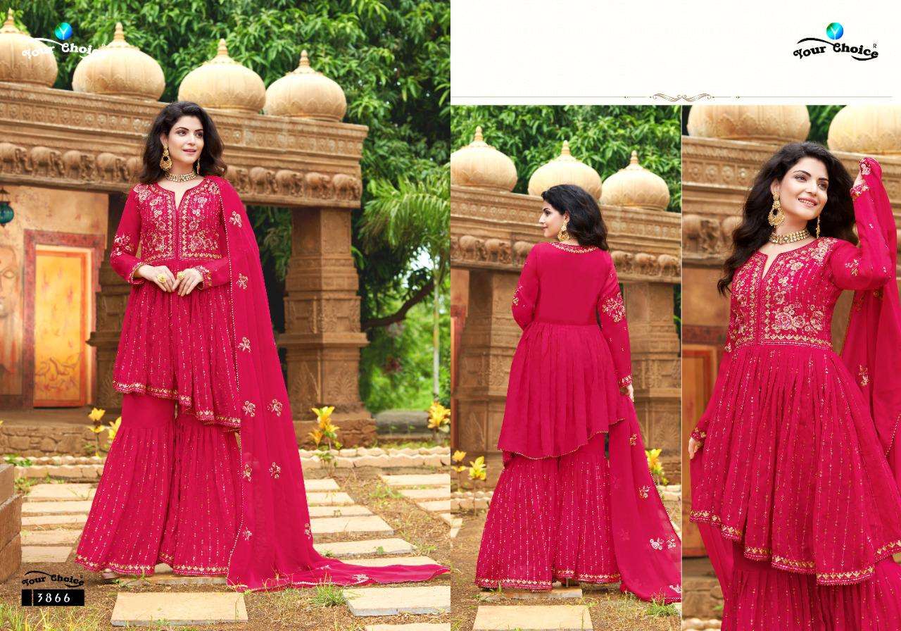 Fashion Zone By Your Choice Georgette Work Peplon Salwar Kameez