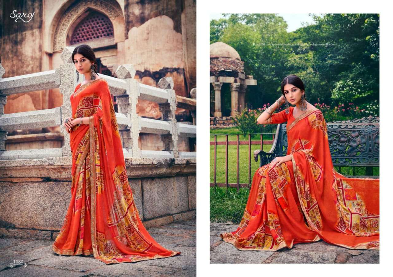 Gorgeous Vol 3 By Saroj Georgette Printed Fancy Saree