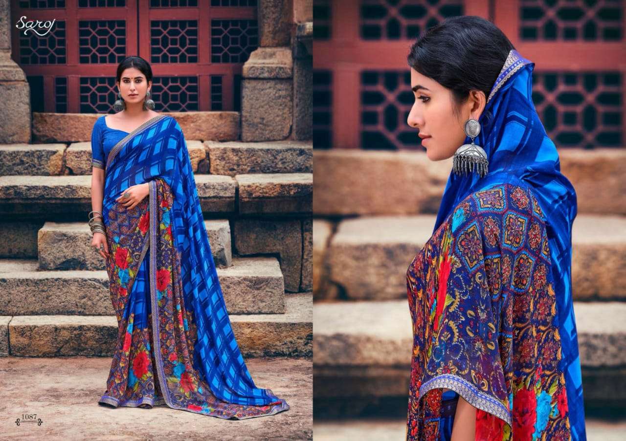 Gorgeous Vol 3 By Saroj Georgette Printed Fancy Saree