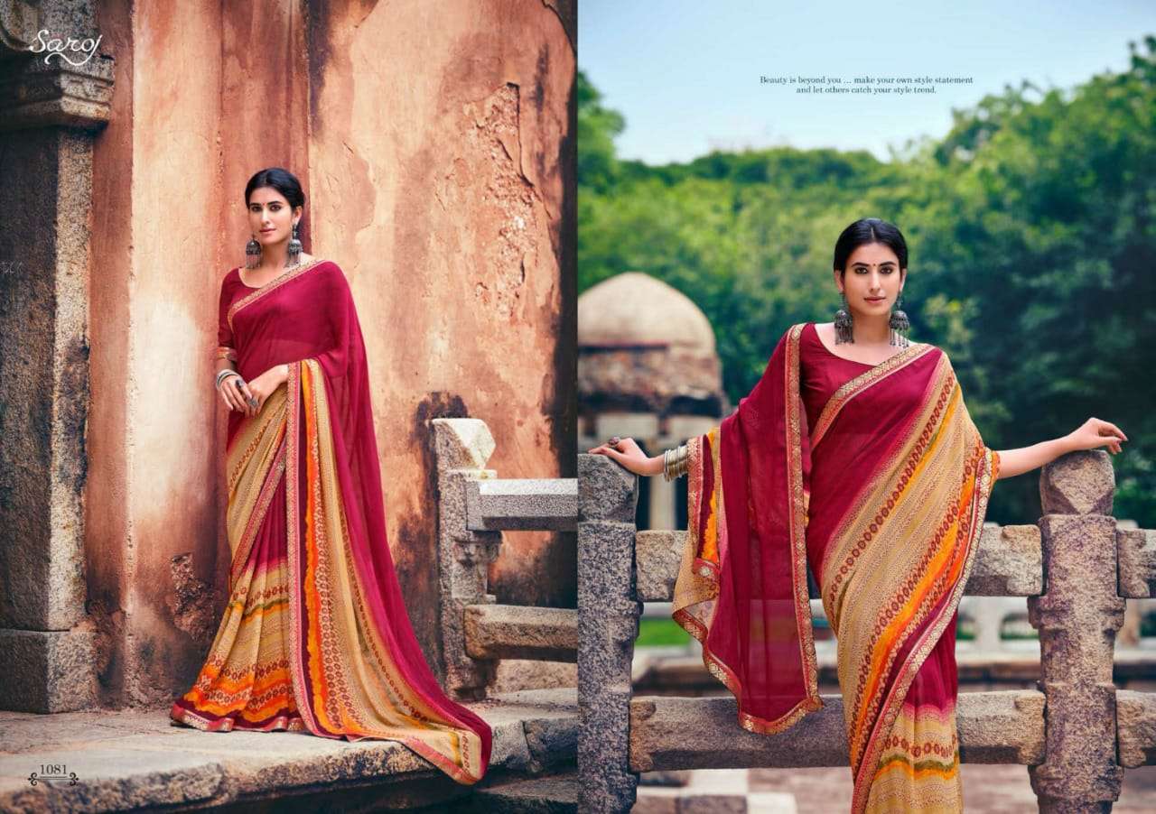 Gorgeous Vol 3 By Saroj Georgette Printed Fancy Saree