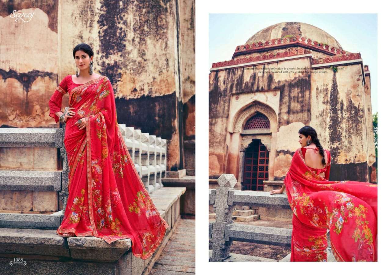 Gorgeous Vol 3 By Saroj Georgette Printed Fancy Saree