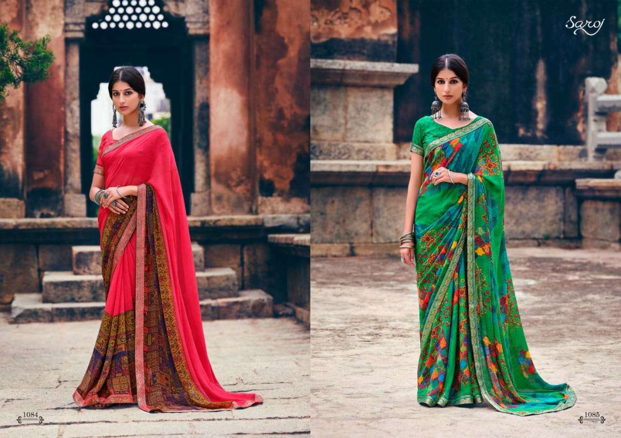 Gorgeous Vol 3 By Saroj Georgette Printed Fancy Saree