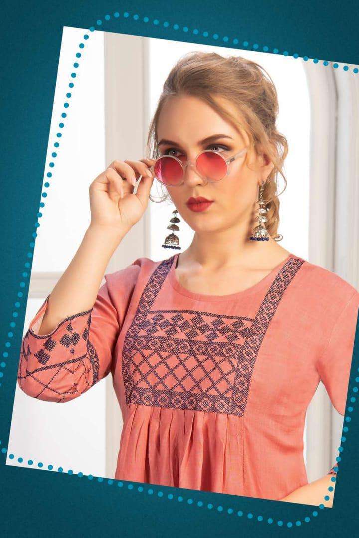 Harmony Vol.2 By Fashion Talk Heavy Rayon With Work Short Top Catalog