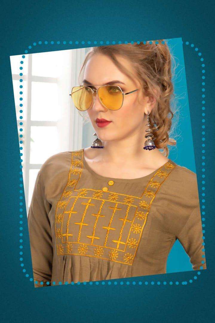 Harmony Vol.2 By Fashion Talk Heavy Rayon With Work Short Top Catalog