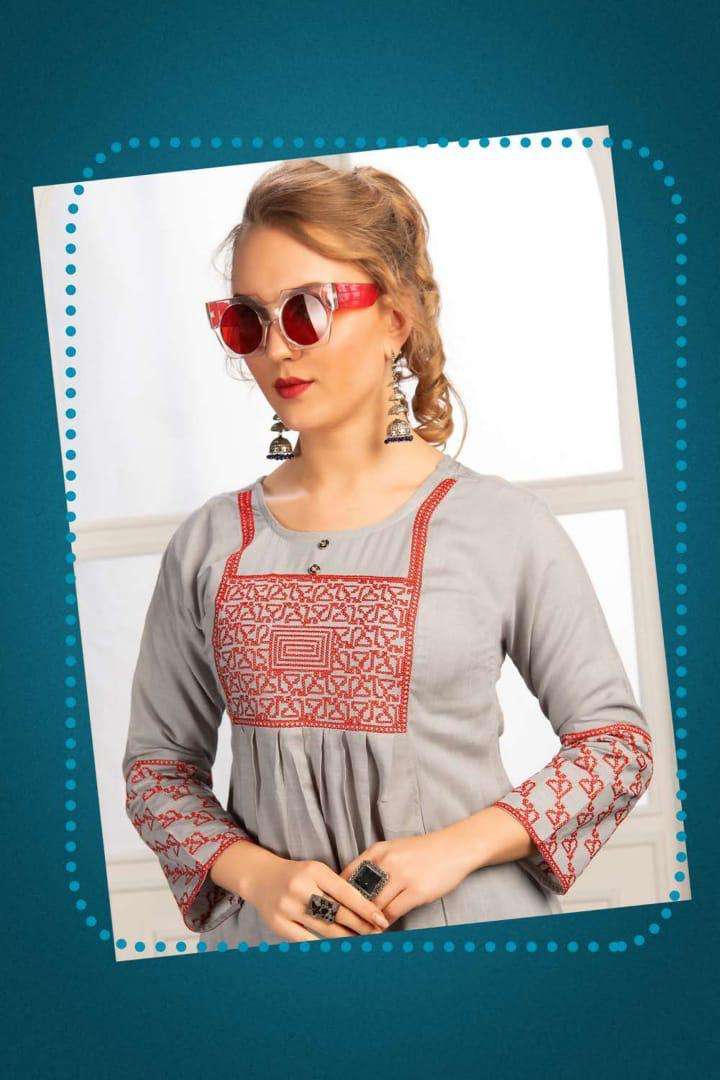 Harmony Vol.2 By Fashion Talk Heavy Rayon With Work Short Top Catalog