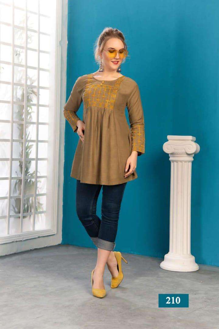 Harmony Vol.2 By Fashion Talk Heavy Rayon With Work Short Top Catalog