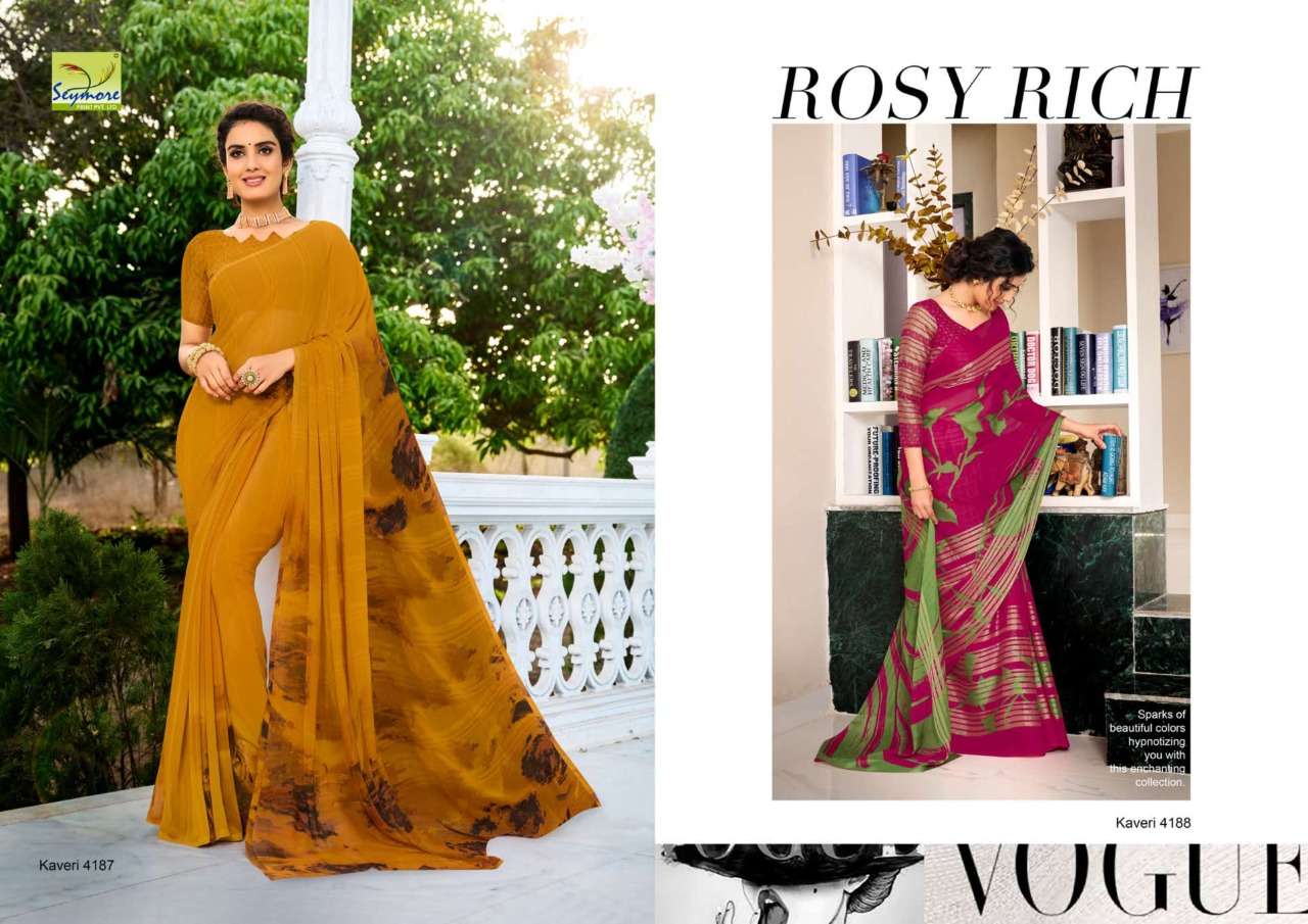 Kaveri By Seymore Georgette Chiffon Printed Indian Saree