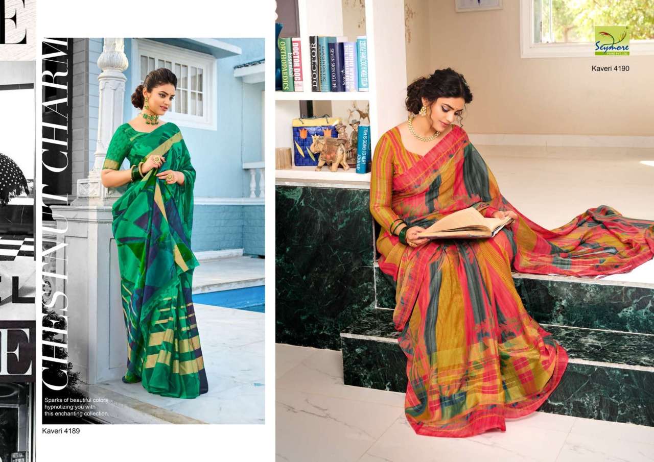 Kaveri By Seymore Georgette Chiffon Printed Indian Saree