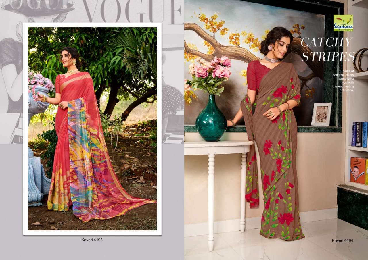 Kaveri By Seymore Georgette Chiffon Printed Indian Saree