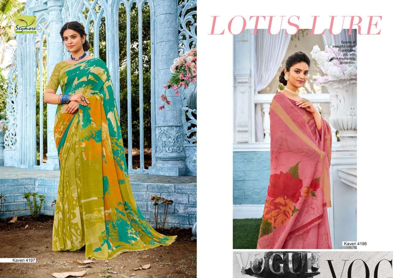 Kaveri By Seymore Georgette Chiffon Printed Indian Saree