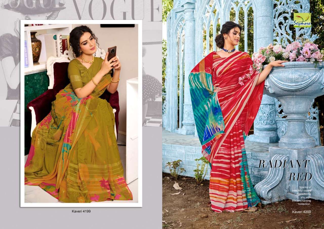 Kaveri By Seymore Georgette Chiffon Printed Indian Saree