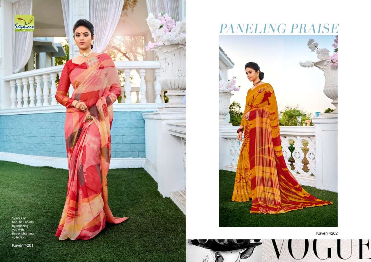 Kaveri By Seymore Georgette Chiffon Printed Indian Saree