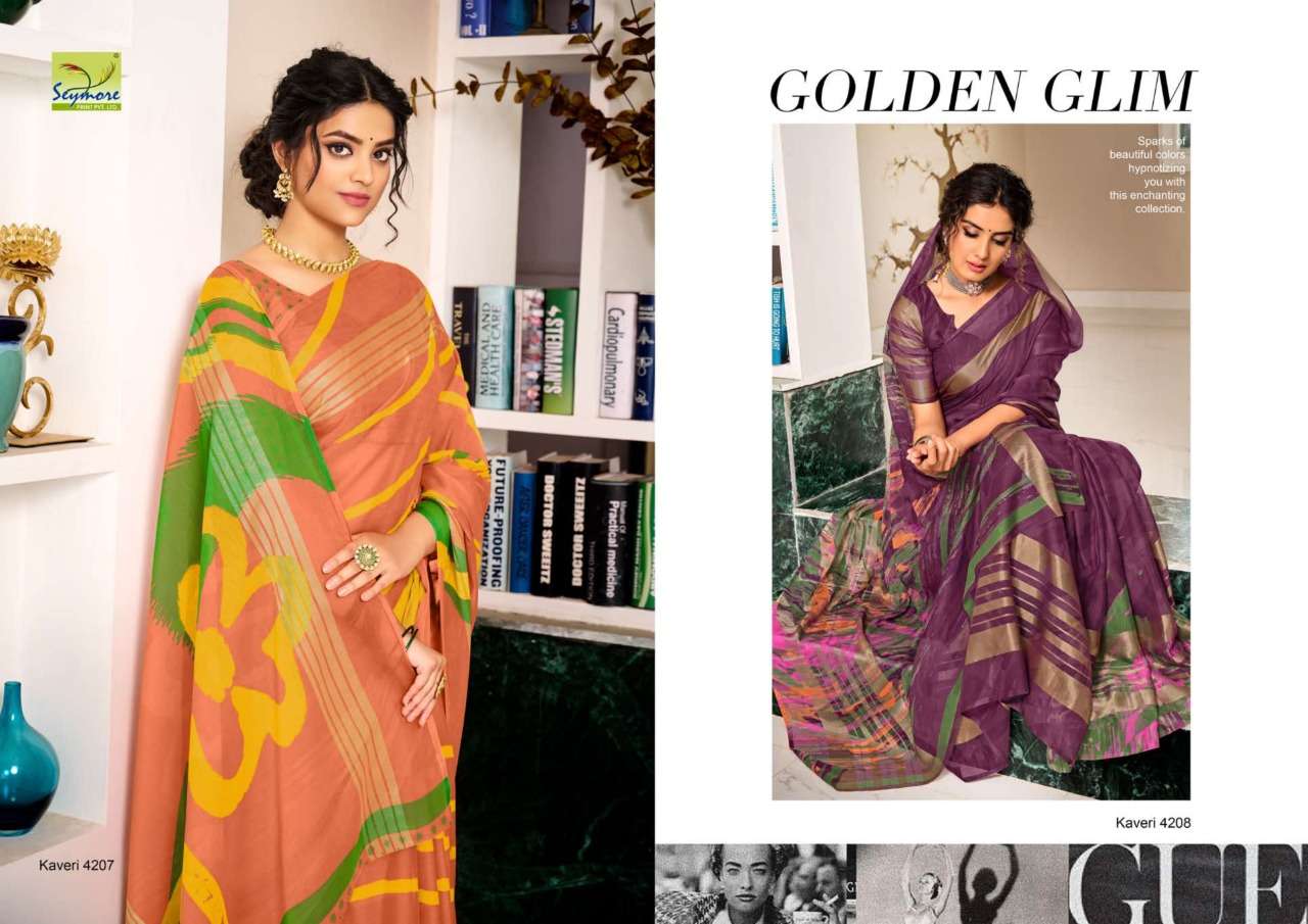 Kaveri By Seymore Georgette Chiffon Printed Indian Saree