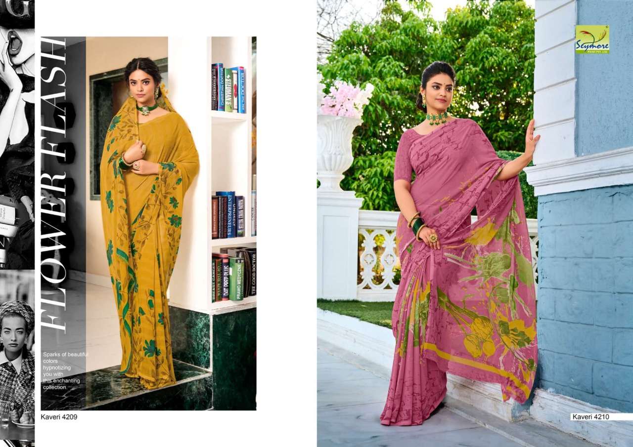 Kaveri By Seymore Georgette Chiffon Printed Indian Saree