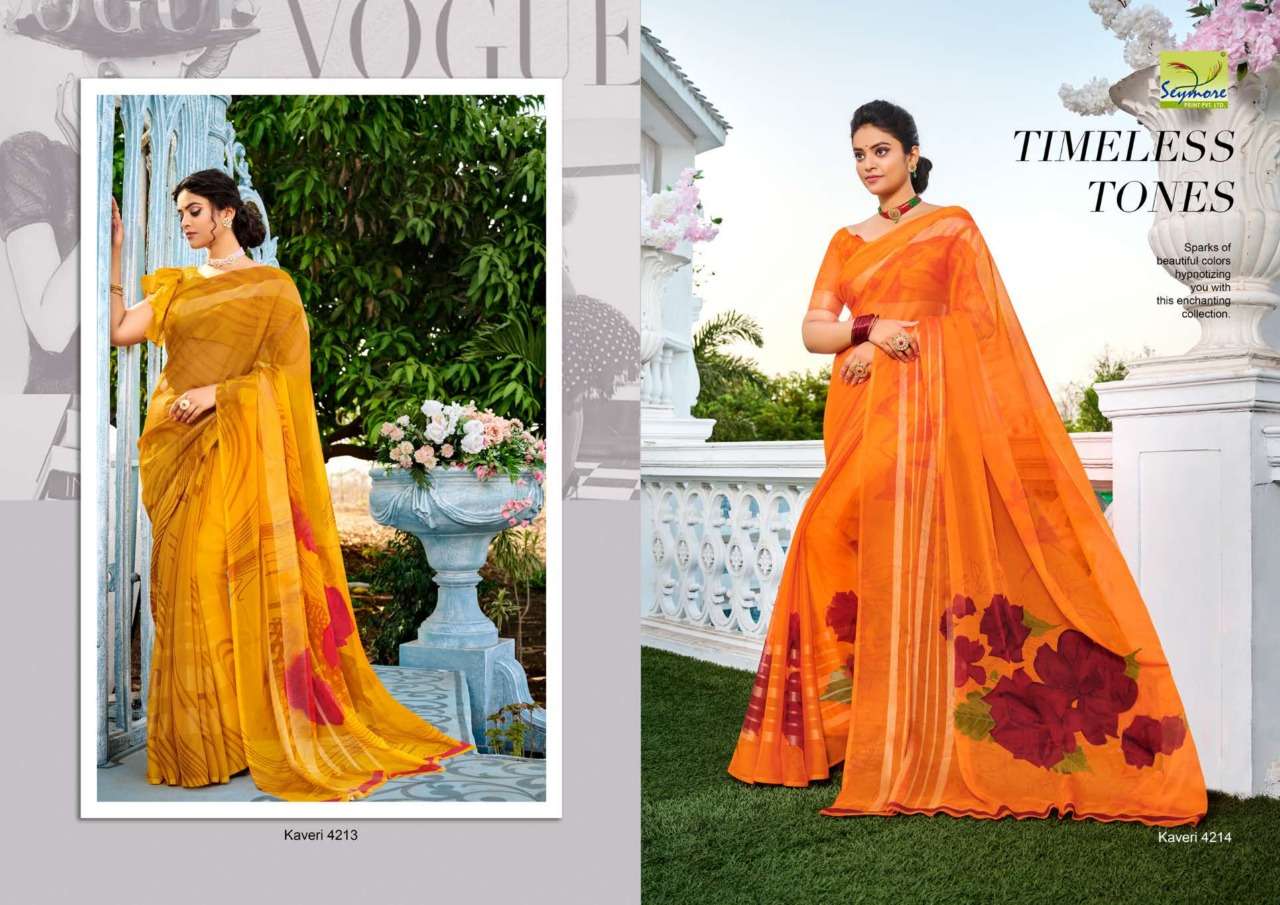 Kaveri By Seymore Georgette Chiffon Printed Indian Saree