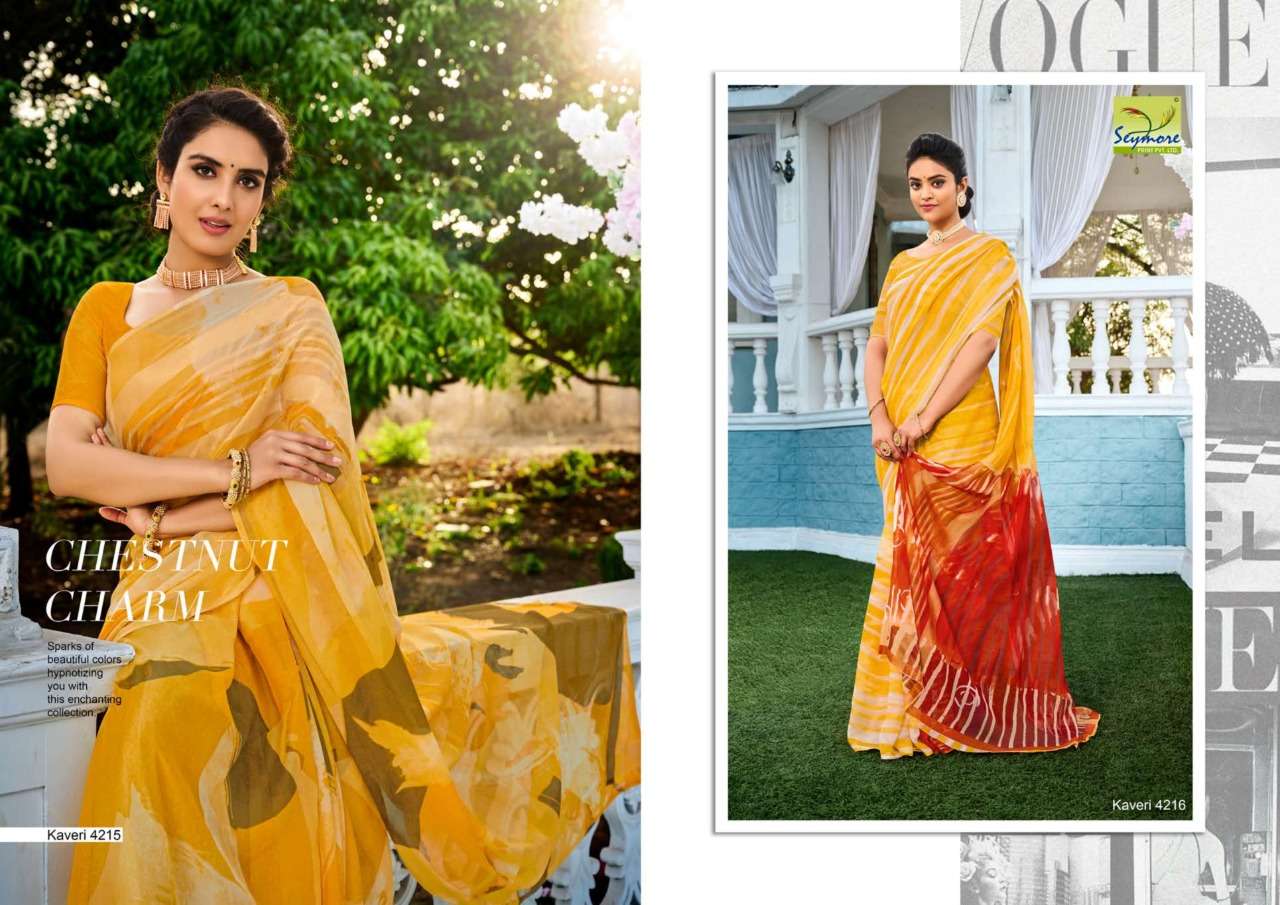 Kaveri By Seymore Georgette Chiffon Printed Indian Saree