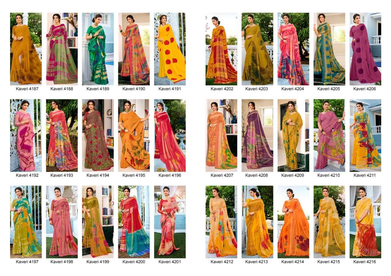 Kaveri By Seymore Georgette Chiffon Printed Indian Saree