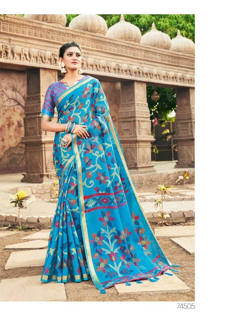 Lifestyle Heritage Cotton Printed Designer Saree