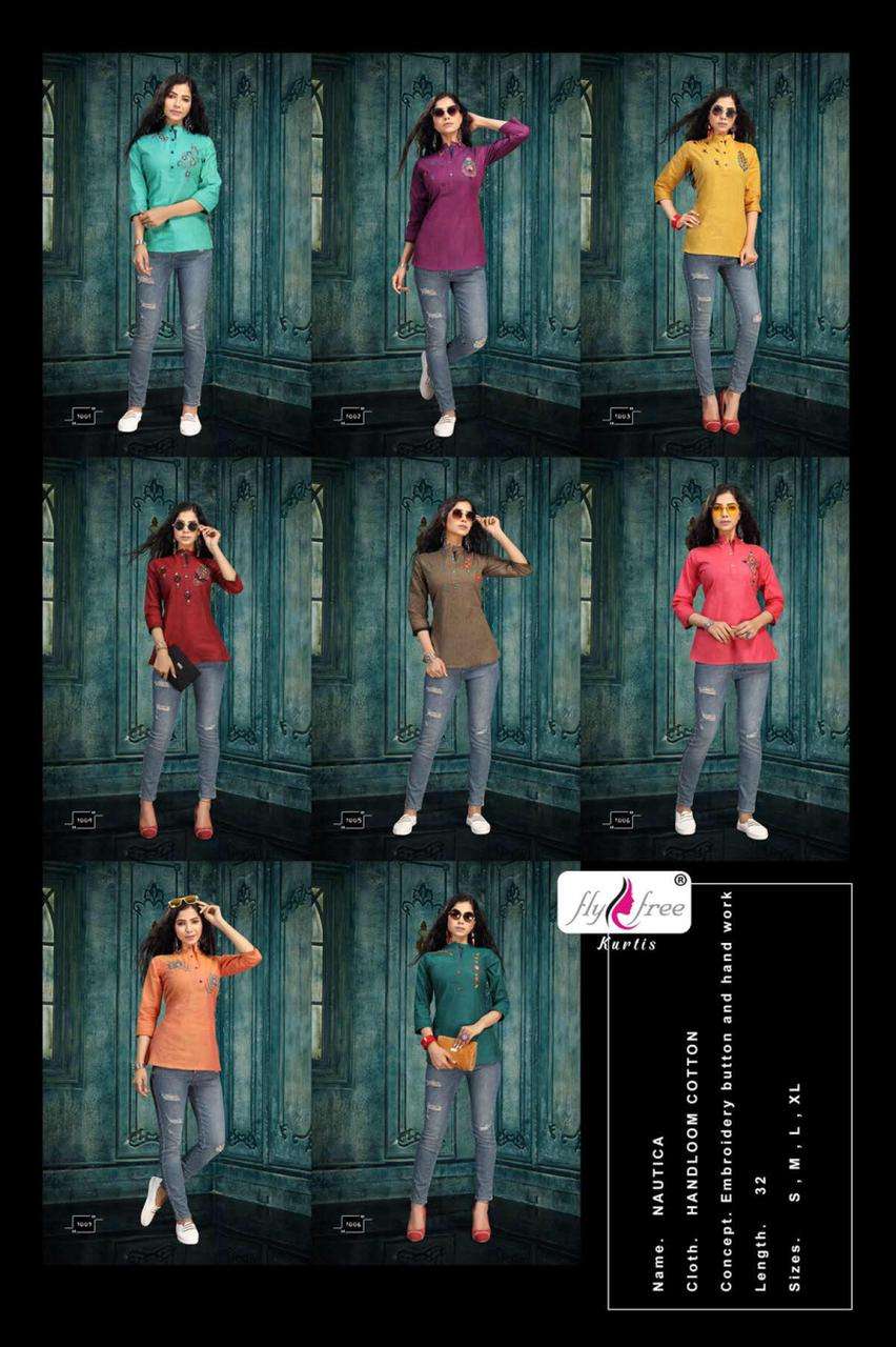 Nautica By Fly Free Heavy Handloom Cotton With Work Short Top Catalog Collection
