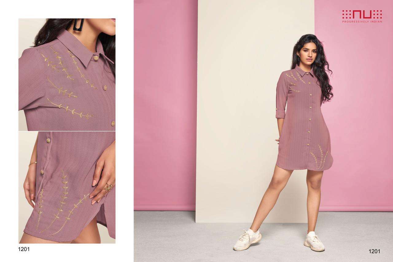 Nu Vol 12 Georgette Party Wear Ladies Short Tunics