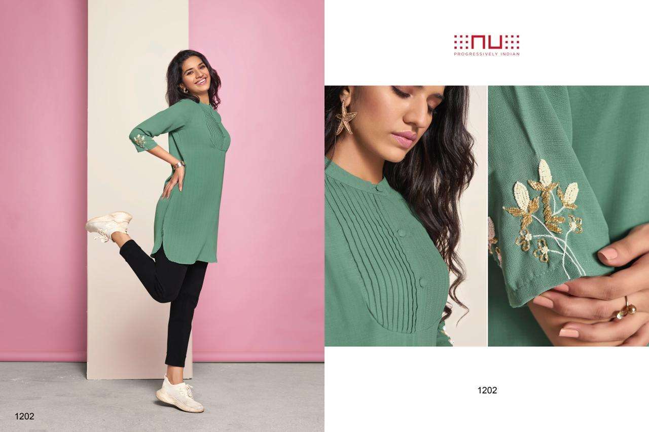 Nu Vol 12 Georgette Party Wear Ladies Short Tunics