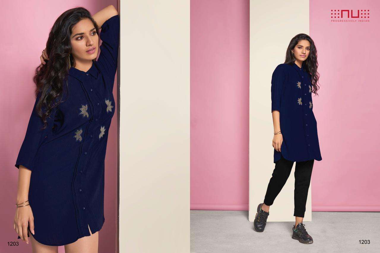 Nu Vol 12 Georgette Party Wear Ladies Short Tunics