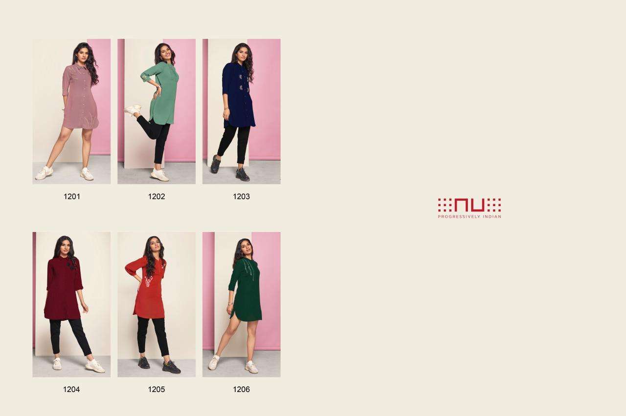 Nu Vol 12 Georgette Party Wear Ladies Short Tunics