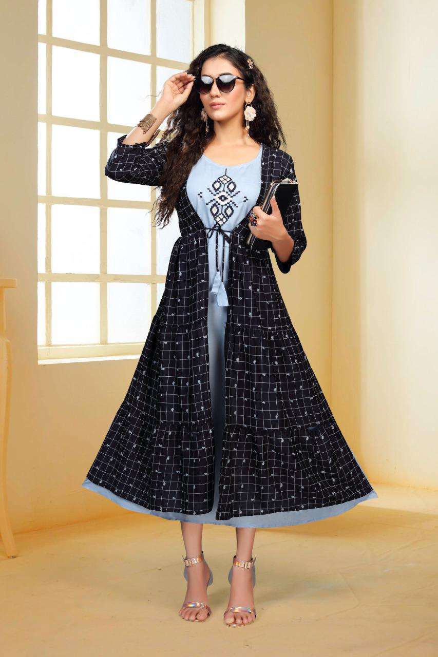 Peacock By Fashion Talk Heavy Reyon 14kg With Print Kurti Catalog