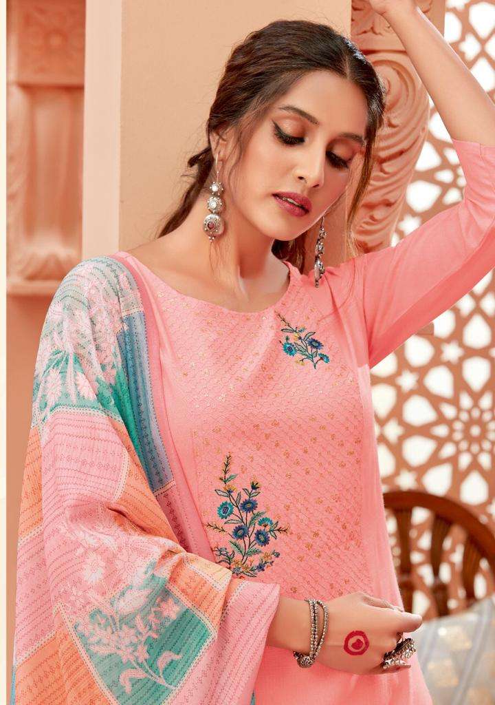 Pink Mirror Coral Readymade Salwar Kameez Wholesaler
