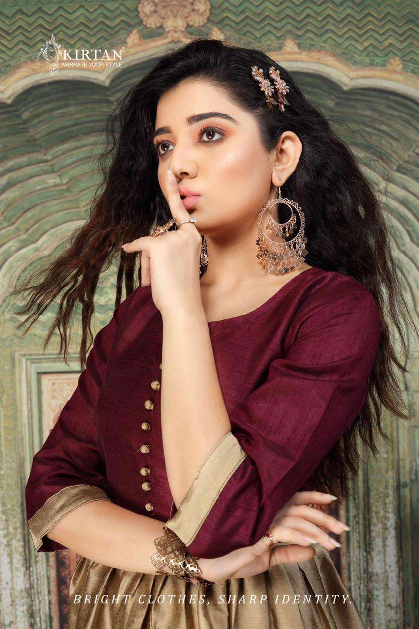 Shagun By Kirtan Silk Kurti Catalog Collection Wholesaler Lowest Best Price In Ahmedabad Surat Chennai India Uk Usa Malaysia Singapore Canada Australia Mauritius