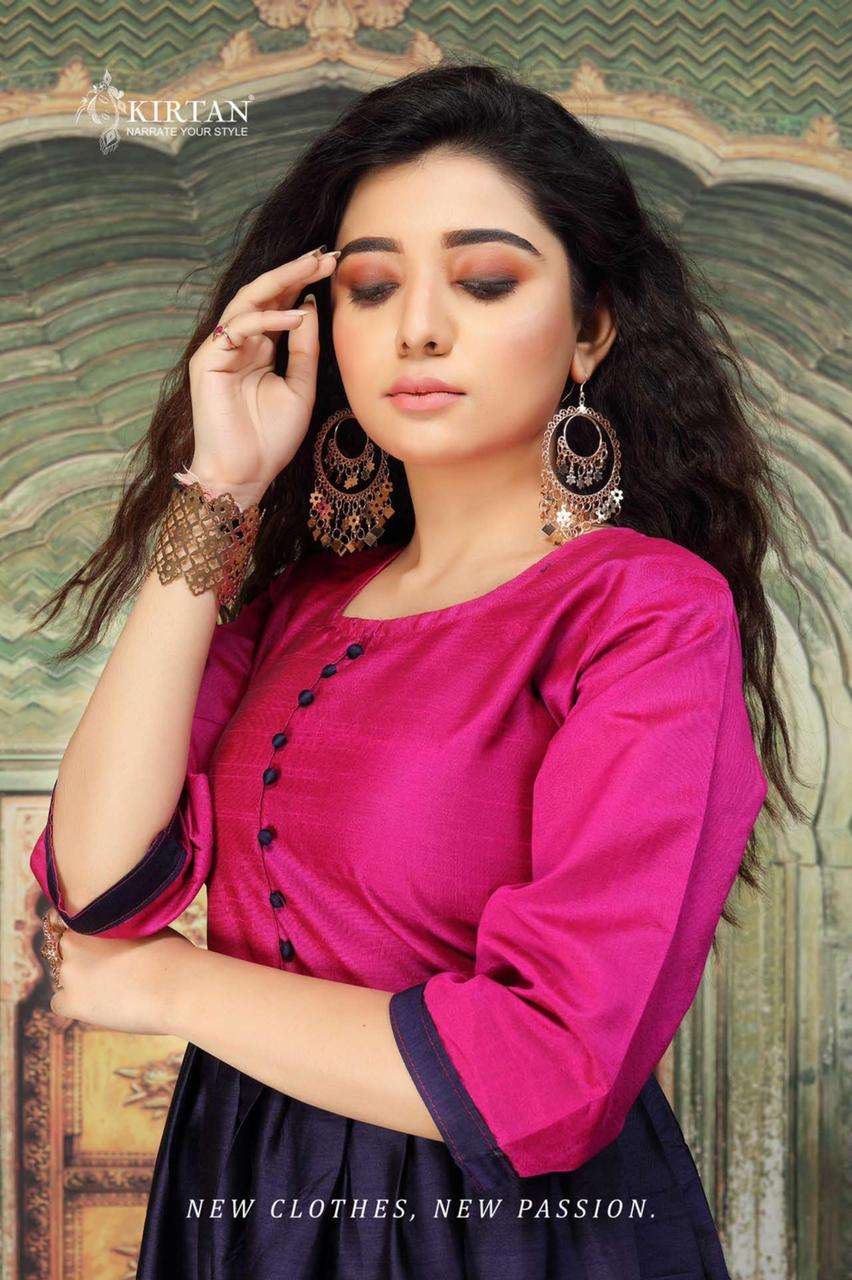 Shagun By Kirtan Silk Kurti Catalog Collection Wholesaler Lowest Best Price In Ahmedabad Surat Chennai India Uk Usa Malaysia Singapore Canada Australia Mauritius