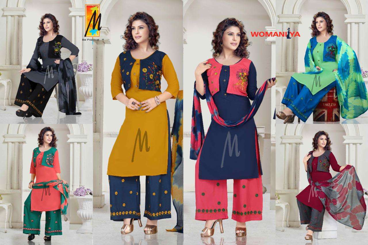 Womaniya By Master Heavy Rayon Readymade Suit Catalog Collection Wholesaler Lowest Best Price In Ahmedabad Surat Chennai India Uk Usa Malaysia Singapore Canada Australia Mauritius