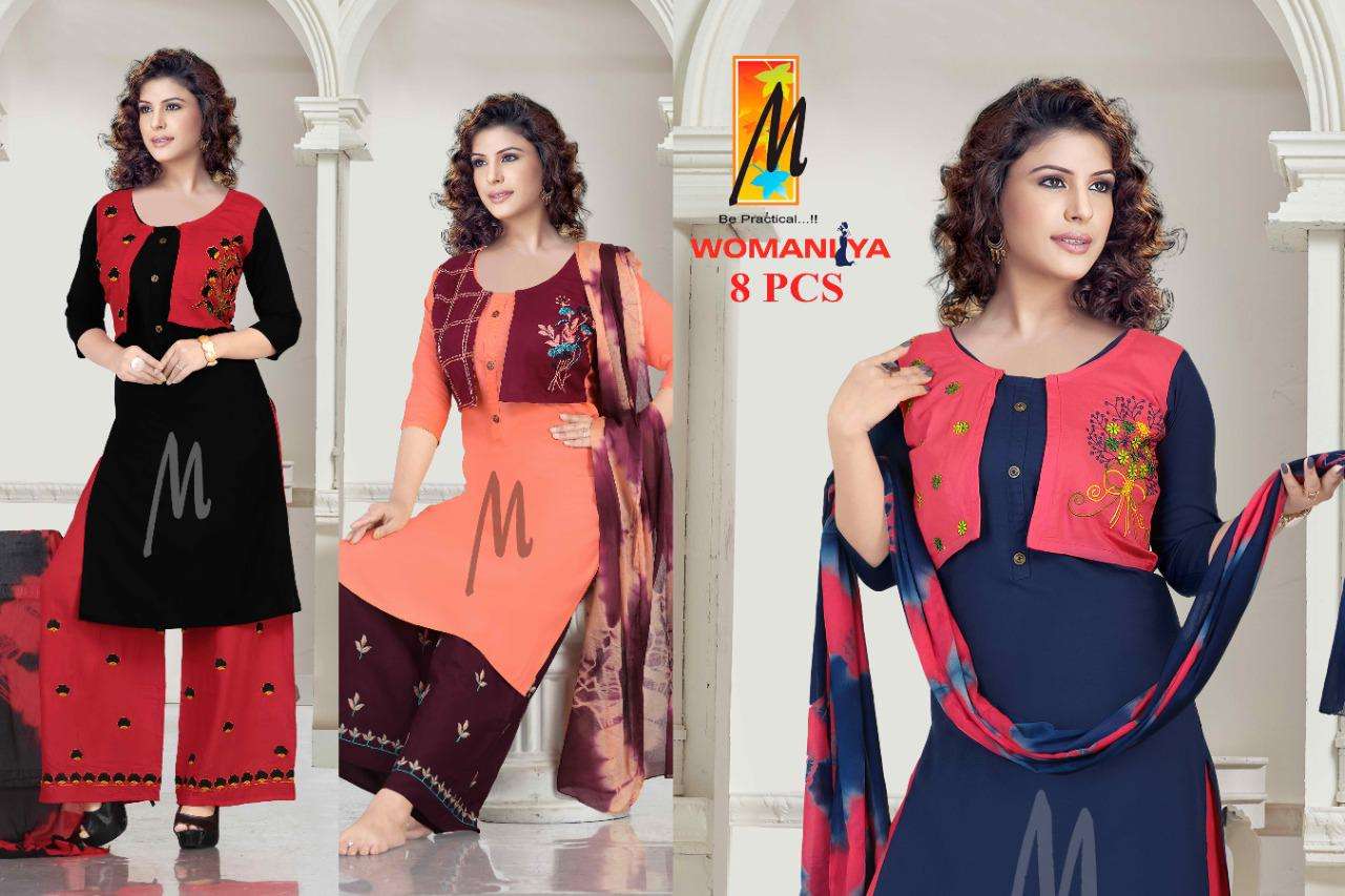 Womaniya By Master Heavy Rayon Readymade Suit Catalog Collection Wholesaler Lowest Best Price In Ahmedabad Surat Chennai India Uk Usa Malaysia Singapore Canada Australia Mauritius