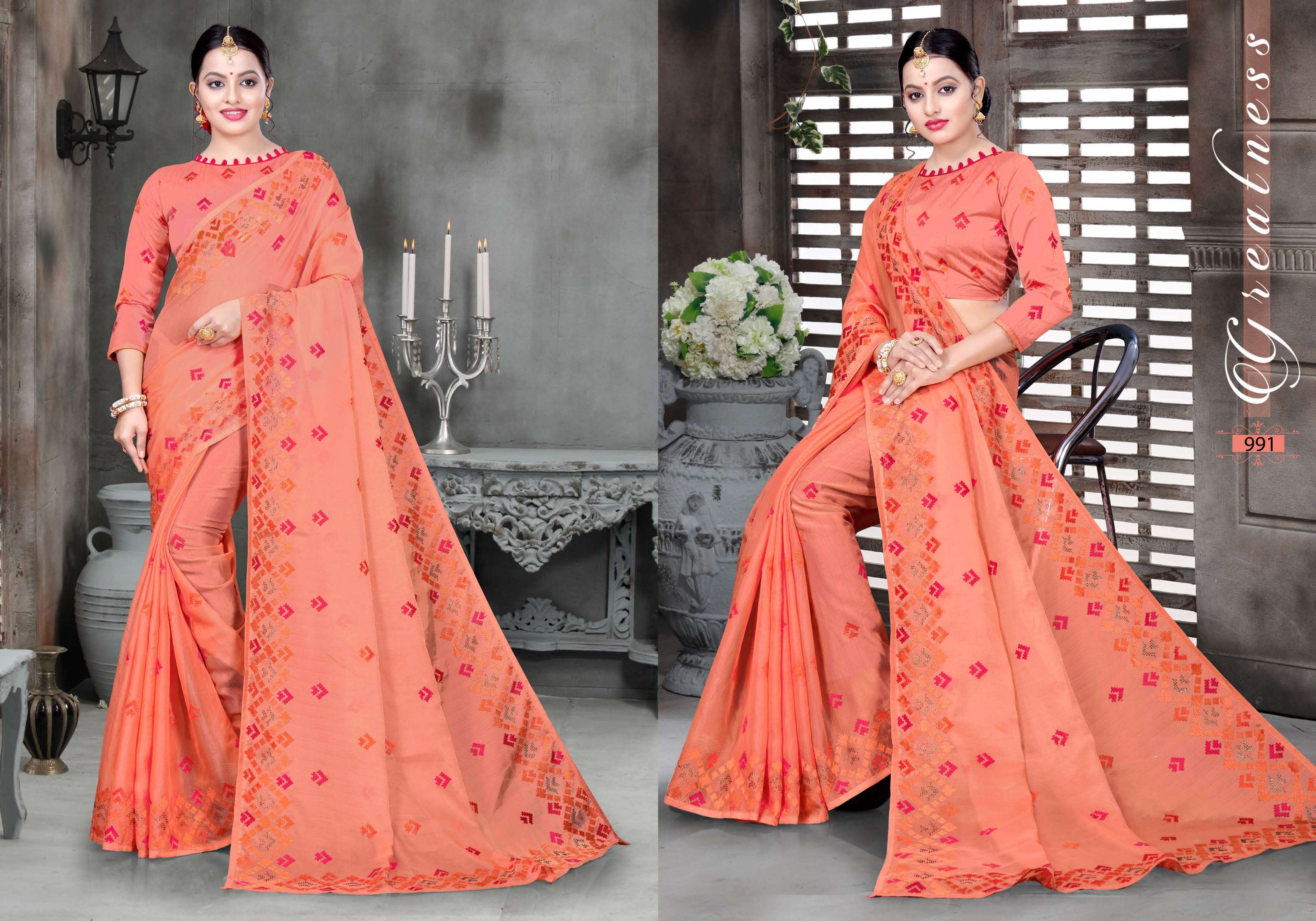 Amrut By Kaasni Fashion Wedding Work Saris Exports