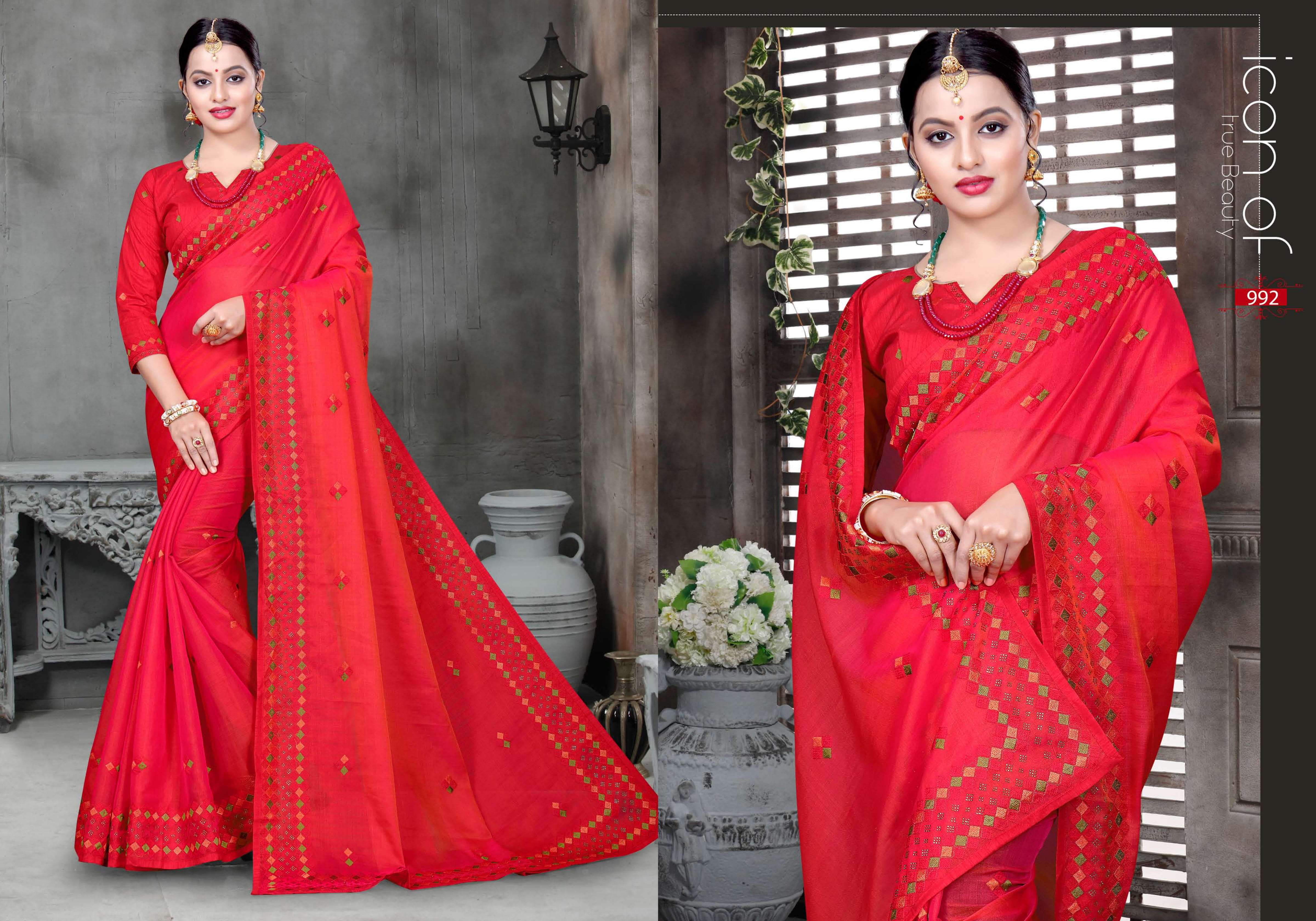 Amrut By Kaasni Fashion Wedding Work Saris Exports