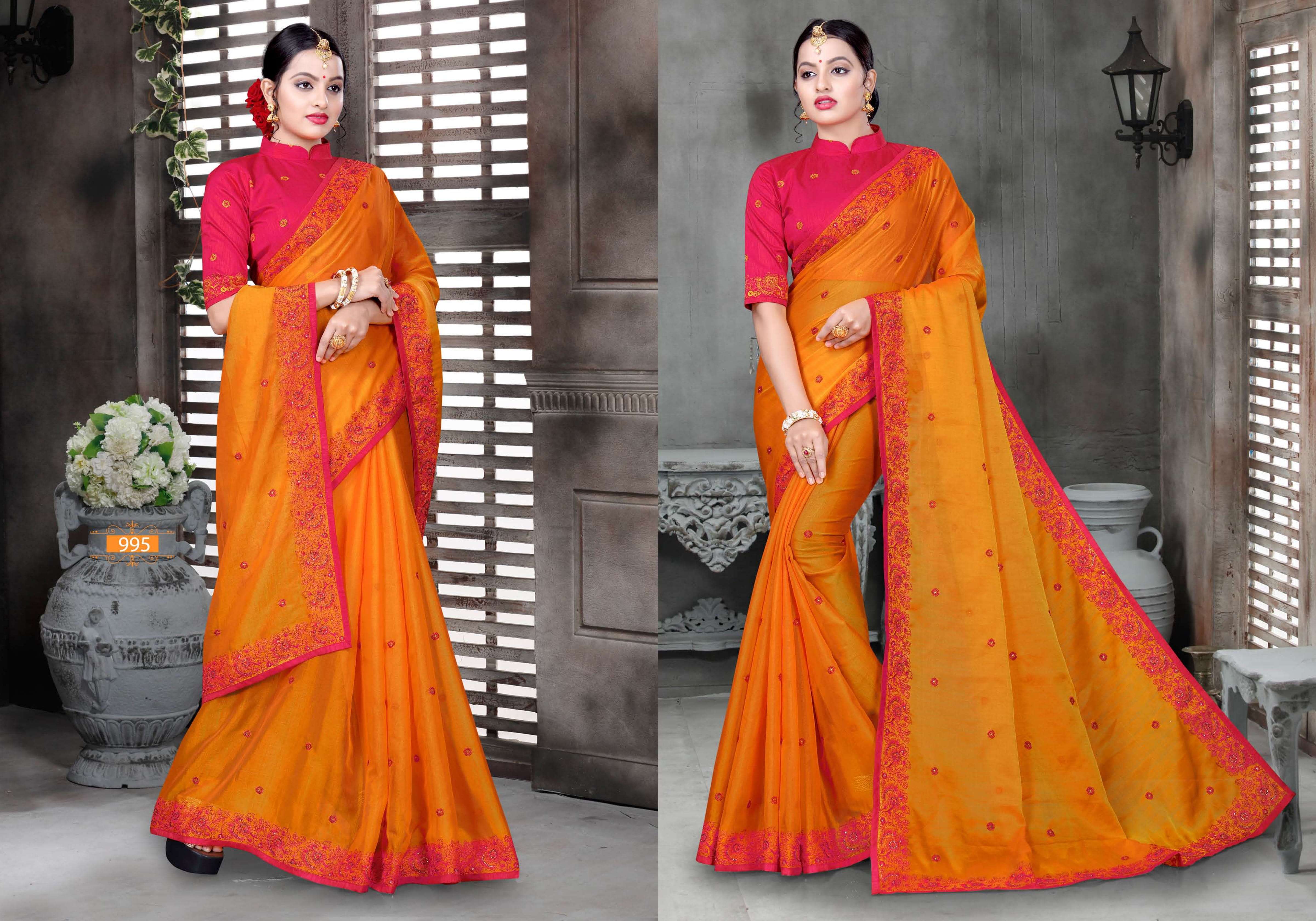 Amrut By Kaasni Fashion Wedding Work Saris Exports