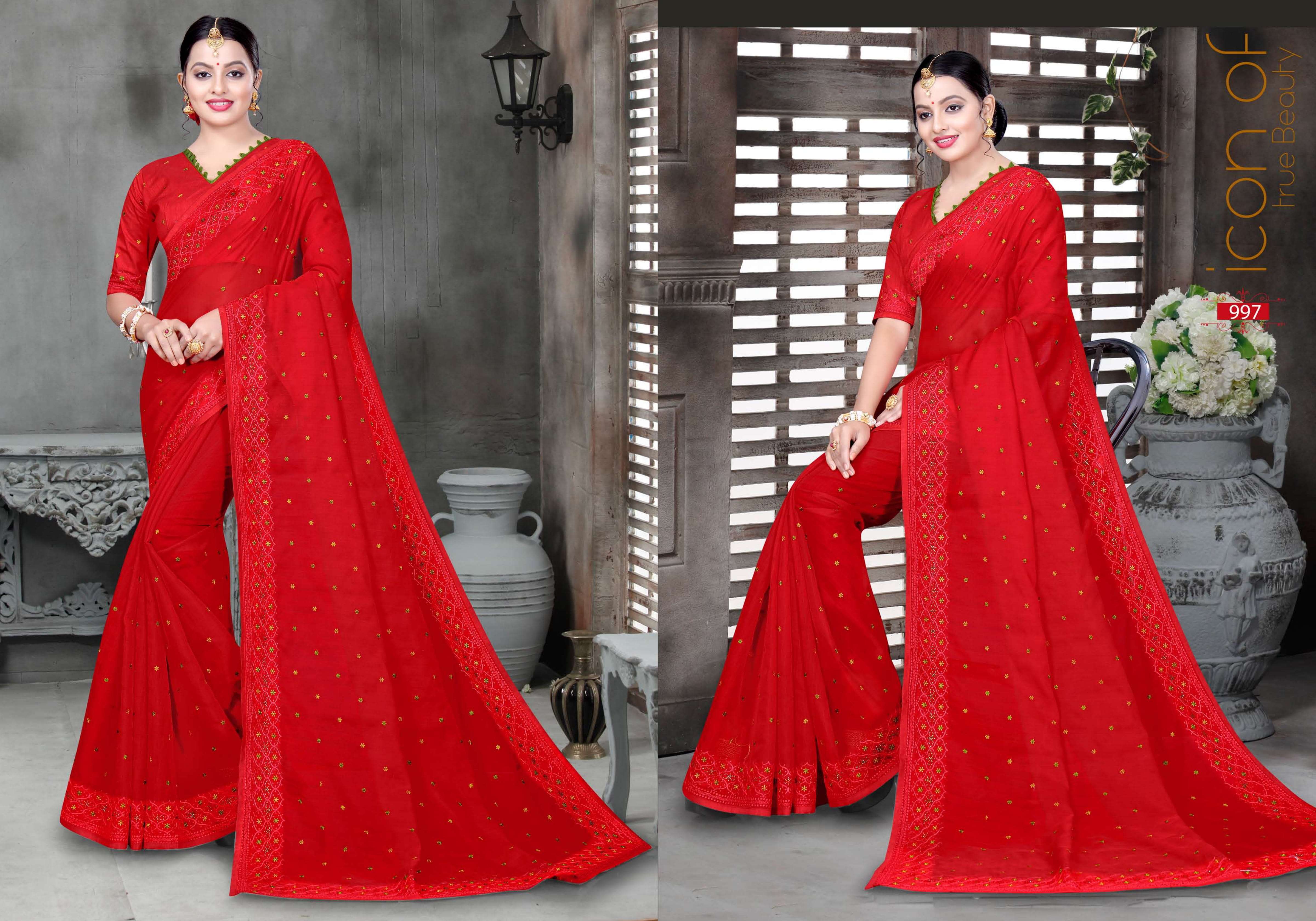 Amrut By Kaasni Fashion Wedding Work Saris Exports